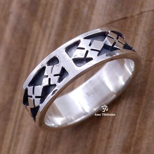 BA291 Bague Tibétaine Argent Massif. Taille 55 – Image 2