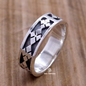 BA291 Bague Tibétaine Argent Massif. Taille 55 – Image 3