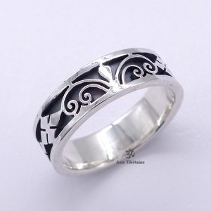 BA291 Bague Tibétaine Argent Massif. Taille 55 – Image 1
