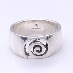 BA292 Bague Tibétaine Argent Massif Labradorite. Taille Réglable – Image 8