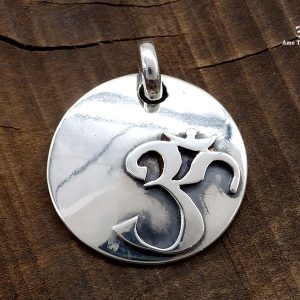 PA163 Pendentif Argent Massif Om – Image 1