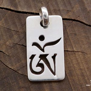 PA168 Pendentif Argent Massif Om – Image 1