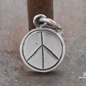PA379 Petit Pendentif Charme Argent Massif Symbole de la Paix – Image 4