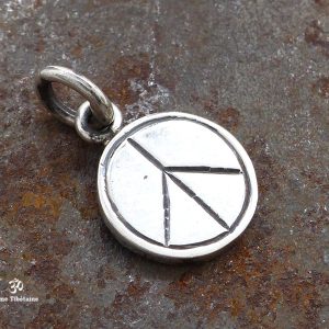 PA379 Petit Pendentif Charme Argent Massif Symbole de la Paix – Image 1