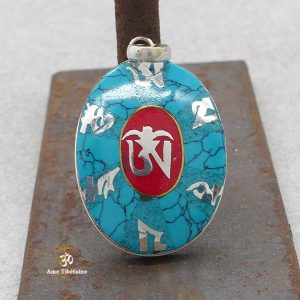 PA342 Pendentif Argent Massif Mantra Om – Image 1
