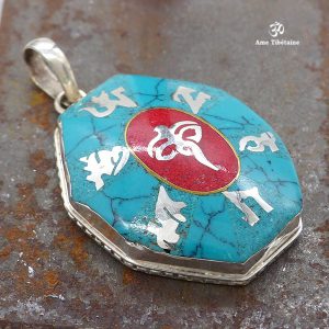 PA343 Pendentif Argent Massif Mantra Yeux de Bouddha – Image 5