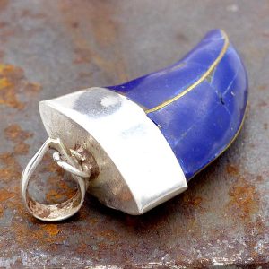 PA180 Pendentif Tibétain Argent Massif Lapis Lazuli – Image 3