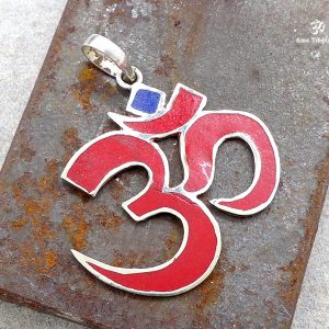 PA190 Pendentif Tibétain Argent Massif Om – Image 3