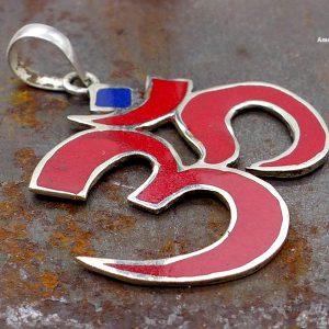 PA190 Pendentif Tibétain Argent Massif Om – Image 2