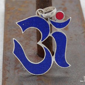 PA191 Pendentif Tibétain Argent Massif Om – Image 1
