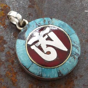 PA193 Pendentif Argent Massif Om Tibétain – Image 3