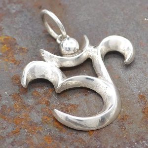 PA194 Pendentif Argent Massif Om Sanskrit – Image 2