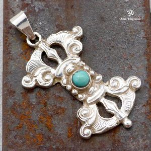 PA376 Pendentif Argent Massif Dorje Vajra – Image 3
