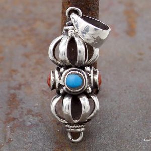 PA280 Pendentif Argent Massif Dorje Vajra – Image 1
