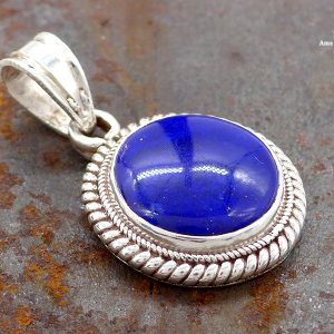 PA174 Pendentif Tibétain Argent Massif Lapis Lazuli – Image 2