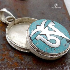 PA298 Pendentif Argent Massif Ghau Om – Image 2