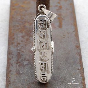 PA388 Pendentif Argent Massif Ghau Mantra Tibétain – Image 1
