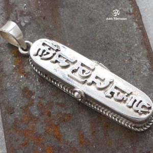 PA388 Pendentif Argent Massif Ghau Mantra Tibétain – Image 2