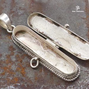 PA388 Pendentif Argent Massif Ghau Mantra Tibétain – Image 4