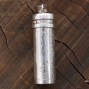 PA392 Pendentif Argent Massif Ghau Om Roue de la Loi – Image 1