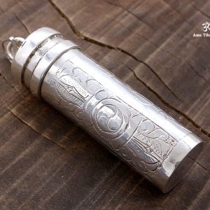 PA392 Pendentif Argent Massif Ghau Om Roue de la Loi – Image 2
