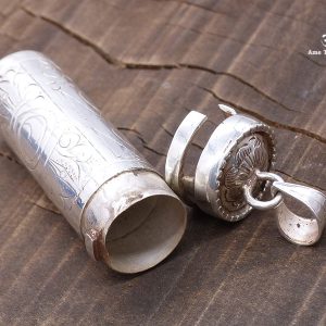 PA392 Pendentif Argent Massif Ghau Om Roue de la Loi – Image 5