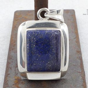 PA317 Pendentif Tibétain Argent Massif Lapis Lazuli – Image 1