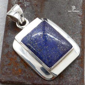 PA317 Pendentif Tibétain Argent Massif Lapis Lazuli – Image 2