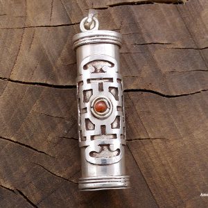 PA323 Pendentif Argent Massif Mantra Tibétain Mandala – Image 2