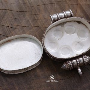 PA265 Pendentif Argent Massif Ghau Mantra Tibétain Om Mani Padme Hum – Image 5