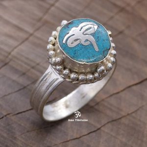 BD57 Bague Tibétaine Yeux de Bouddha. Taille 62 – Image 4