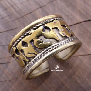 BD19 Bague Mantra Tibétain Om Mani Padme Hum – Image 1