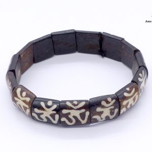 BRD373 Bracelet Os de Buffle Om – Image 1