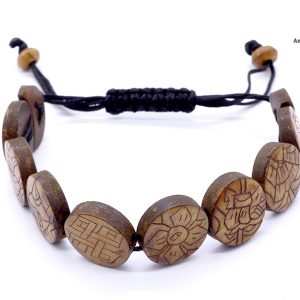 BRD377 Bracelet Tibétain Signes Auspicieux Petit Poignet – Image 1