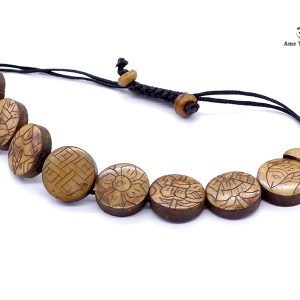 BRD377 Bracelet Tibétain Signes Auspicieux Petit Poignet – Image 7