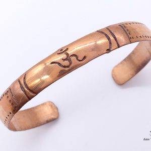 BRD389 Bracelet Tibétain Cuivre Om – Image 1