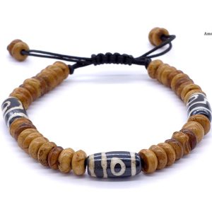 BrD216 Bracelet Tibétain Os de Buffle – Image 1