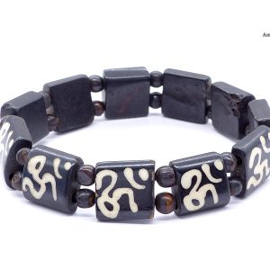 BRD379 Bracelet Os de Buffle Om – Image 1