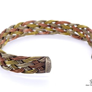 BRD182 Bracelet Tibétain Métal Argenté Cuivre Laiton – Image 6