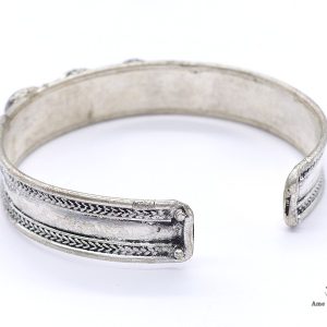 BRD352 Bracelet Tibétain Métal Argenté – Image 5