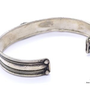 BRD354 Bracelet Tibétain Métal Argenté – Image 6