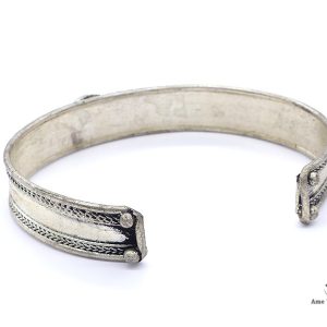 BRD355 Bracelet Tibétain Métal Argenté – Image 6