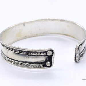BRD356 Bracelet Tibétain Métal Argenté – Image 6