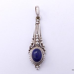PA233 Pendentif Tibétain Argent Massif Lapis Lazuli – Image 1