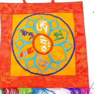 BB72 Bannière Tibétaine Mantra Om Mani Padme Hum – Image 2